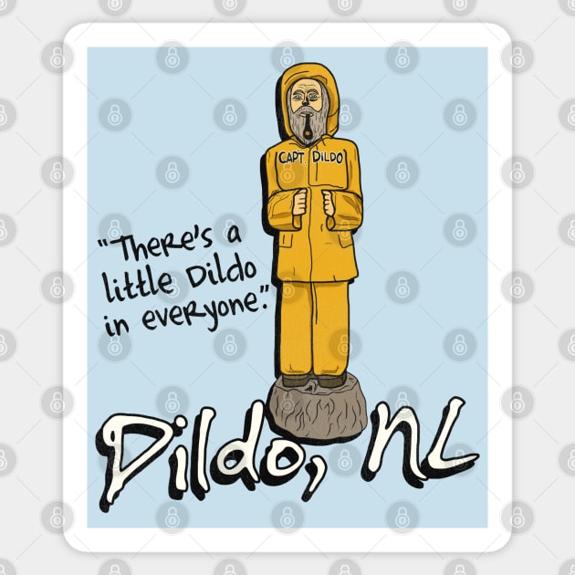 Capt. Dildo Newfoundland Retro Tourist Souvenir Sticker by darklordpug